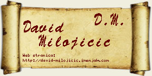 David Milojičić vizit kartica